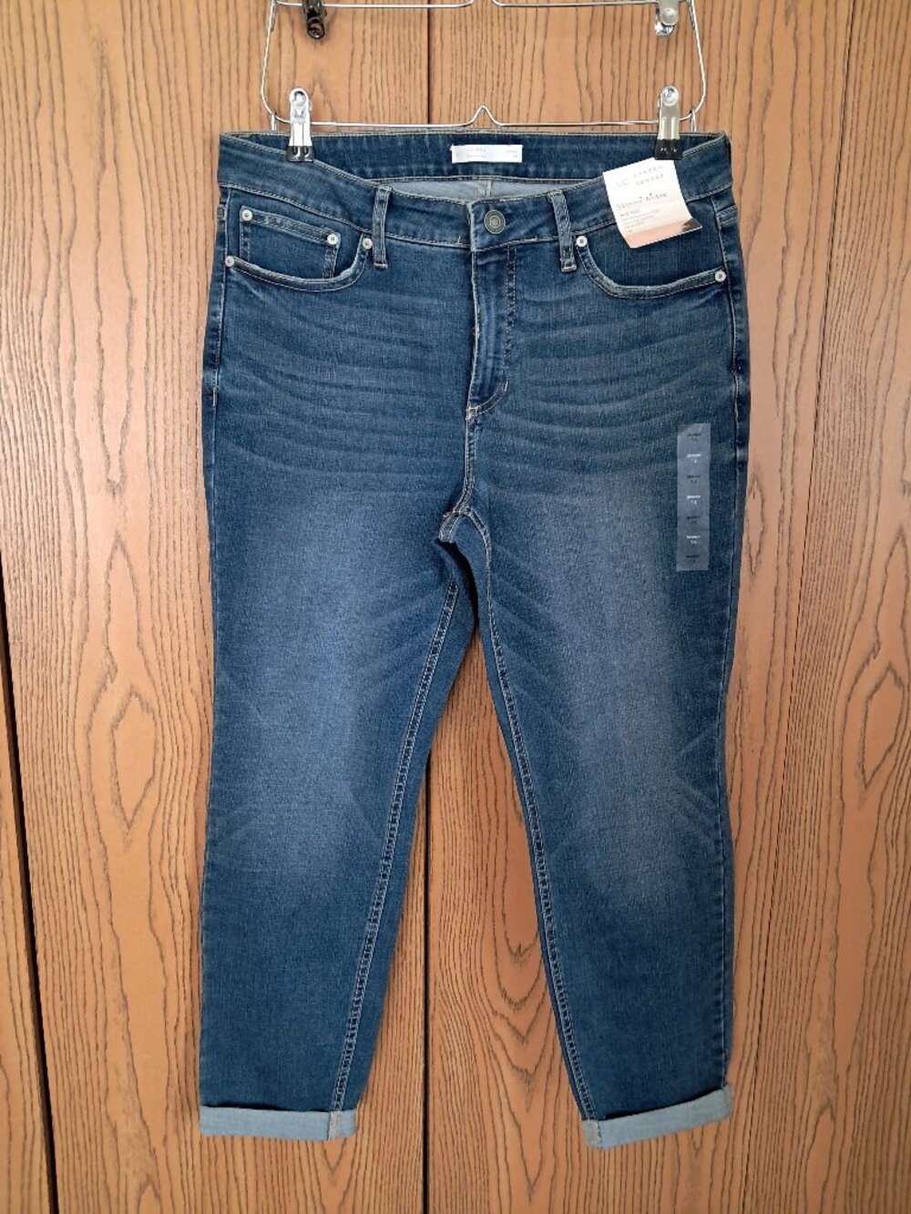 Skinny Ankle Mid Rise LAUREN CONRAD Cuffed Jeans NWT